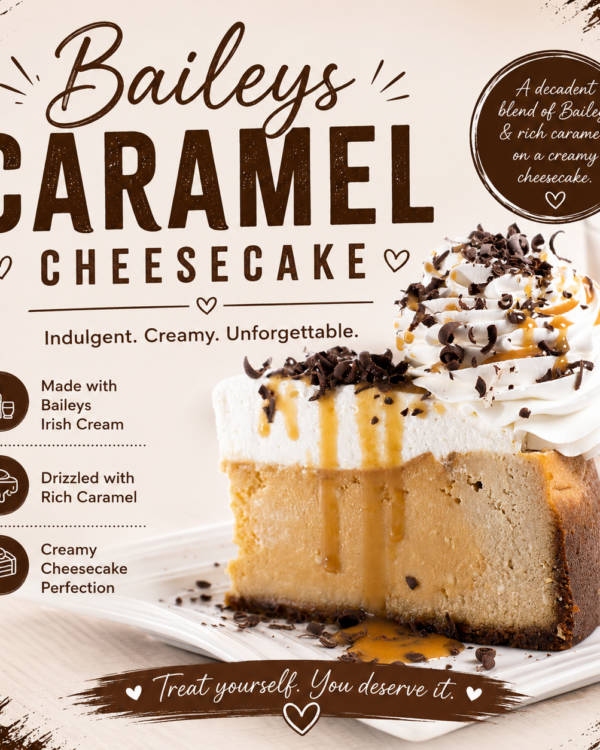 Baileys Caramel Cheesecake Slice