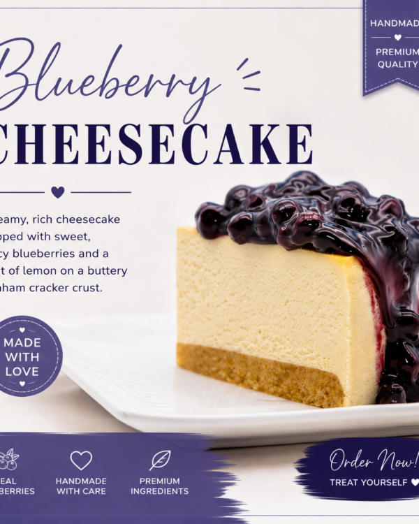 Blueberry Cheesecake Slice