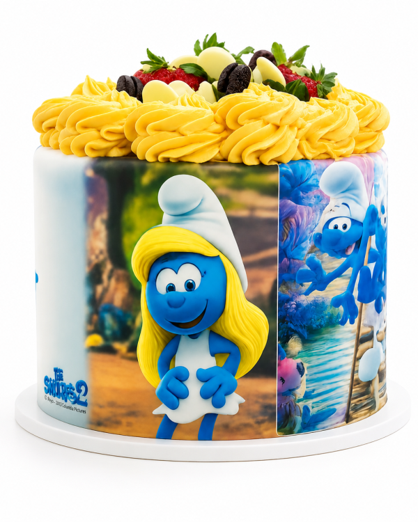 Smurf Themed Cake