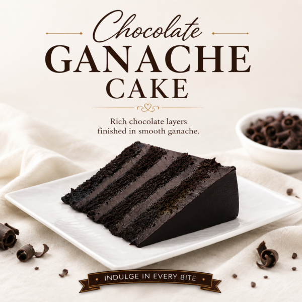 Chocolate Ganache Cake Slice