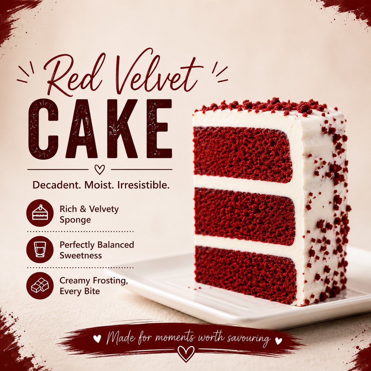 Red Velvet Cake Slice