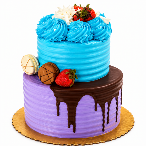 Two-Tier Chocolate Drip Celebration Cake