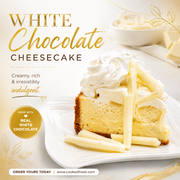 White Chocolate Cheesecake Slice
